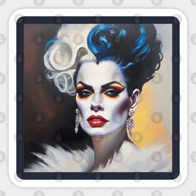 Drag Queen Bride of Frankenstein Sticker by ROH-shuh